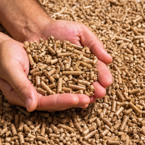 Bruine houtpellets 15kg verpakking EN-Plus-A1